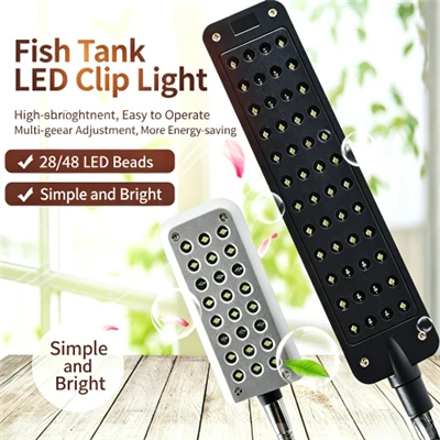 Akvarium Liten led klipslampe